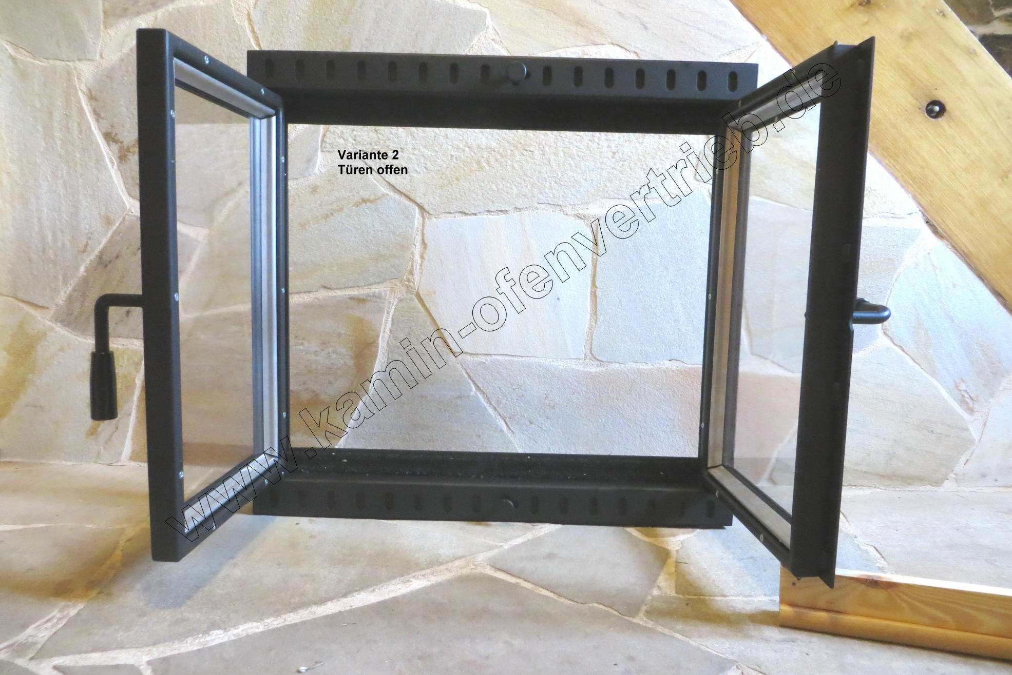 Kamintüren, Kamintür, für offenen Kamin mit Glas / Sichtfenster und